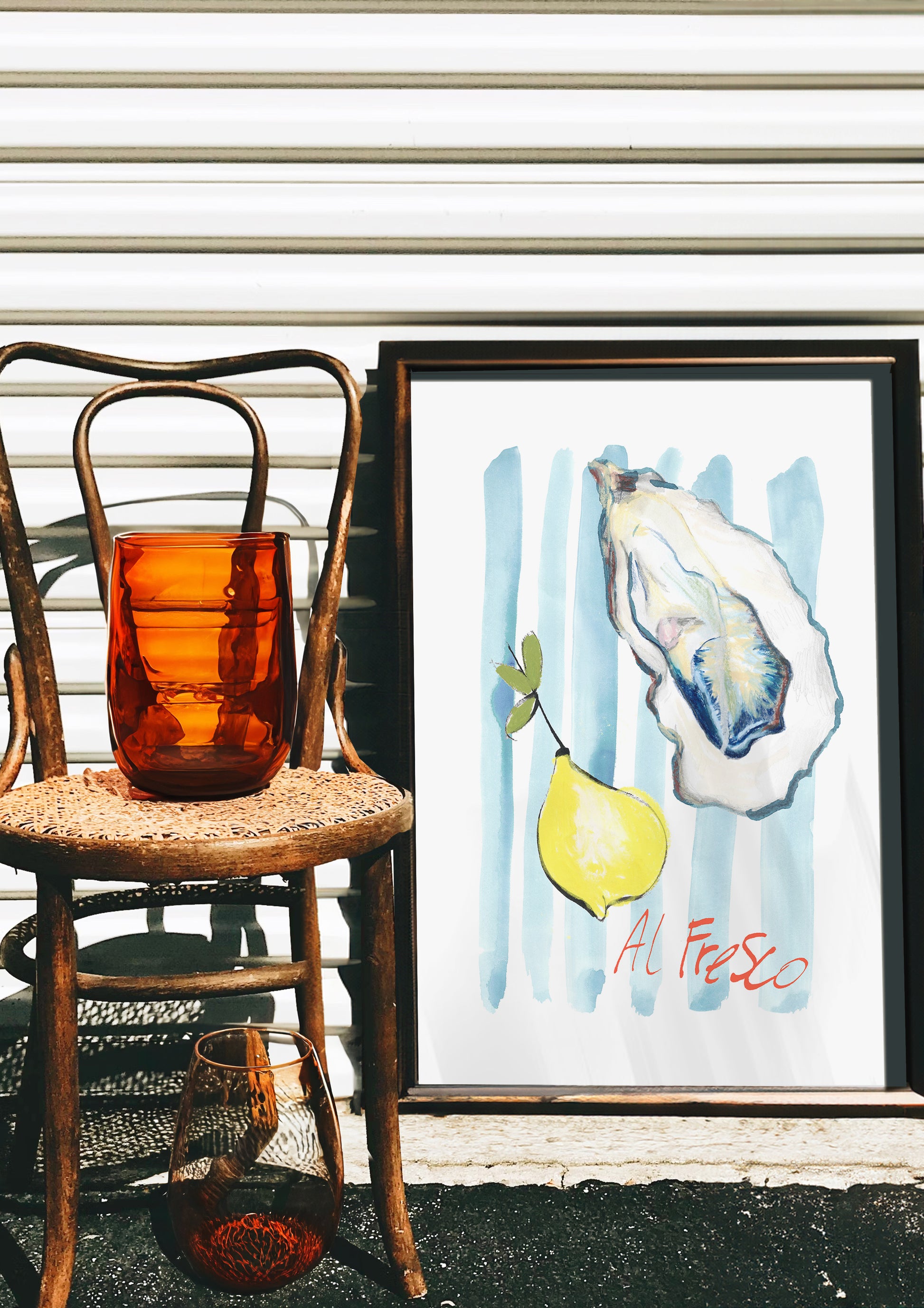 Al Fresco Oysters and Lemons Print 2