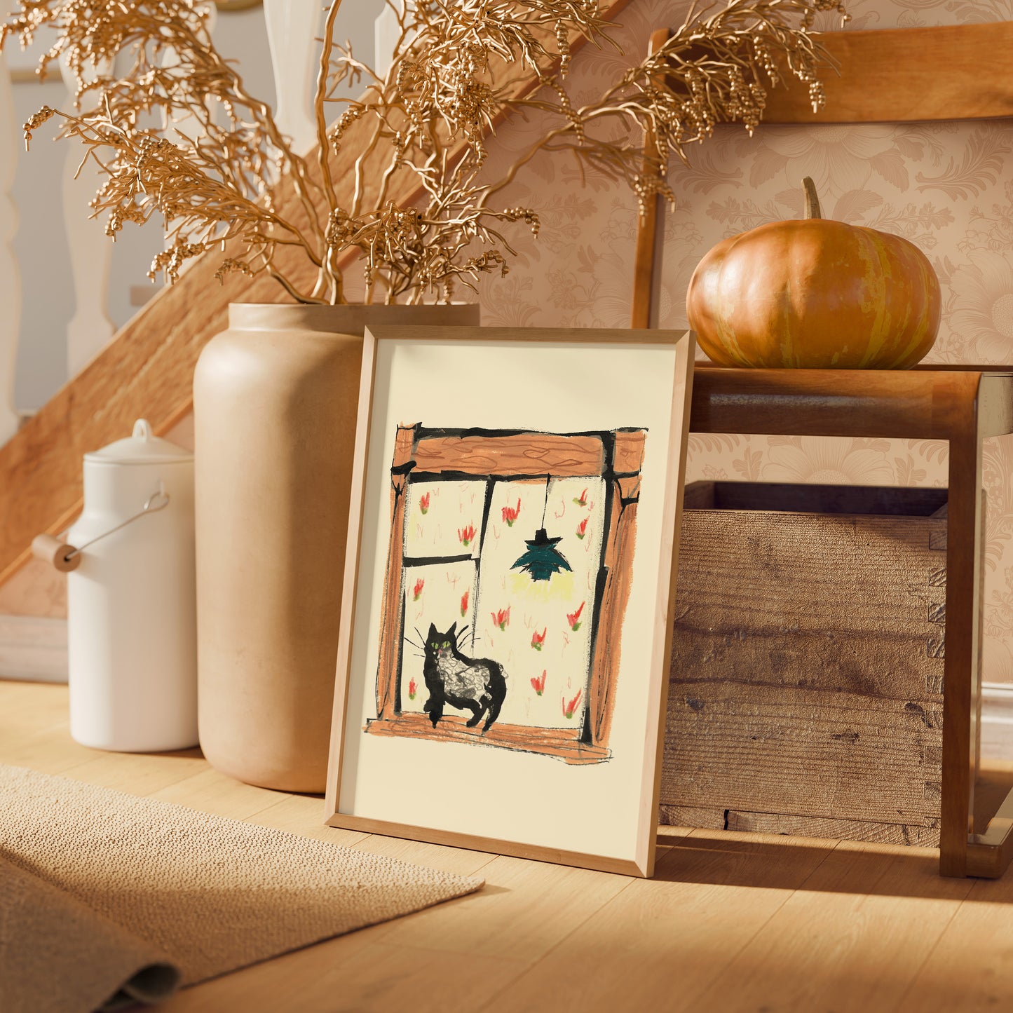 Black Cat On Windowsill Print 4