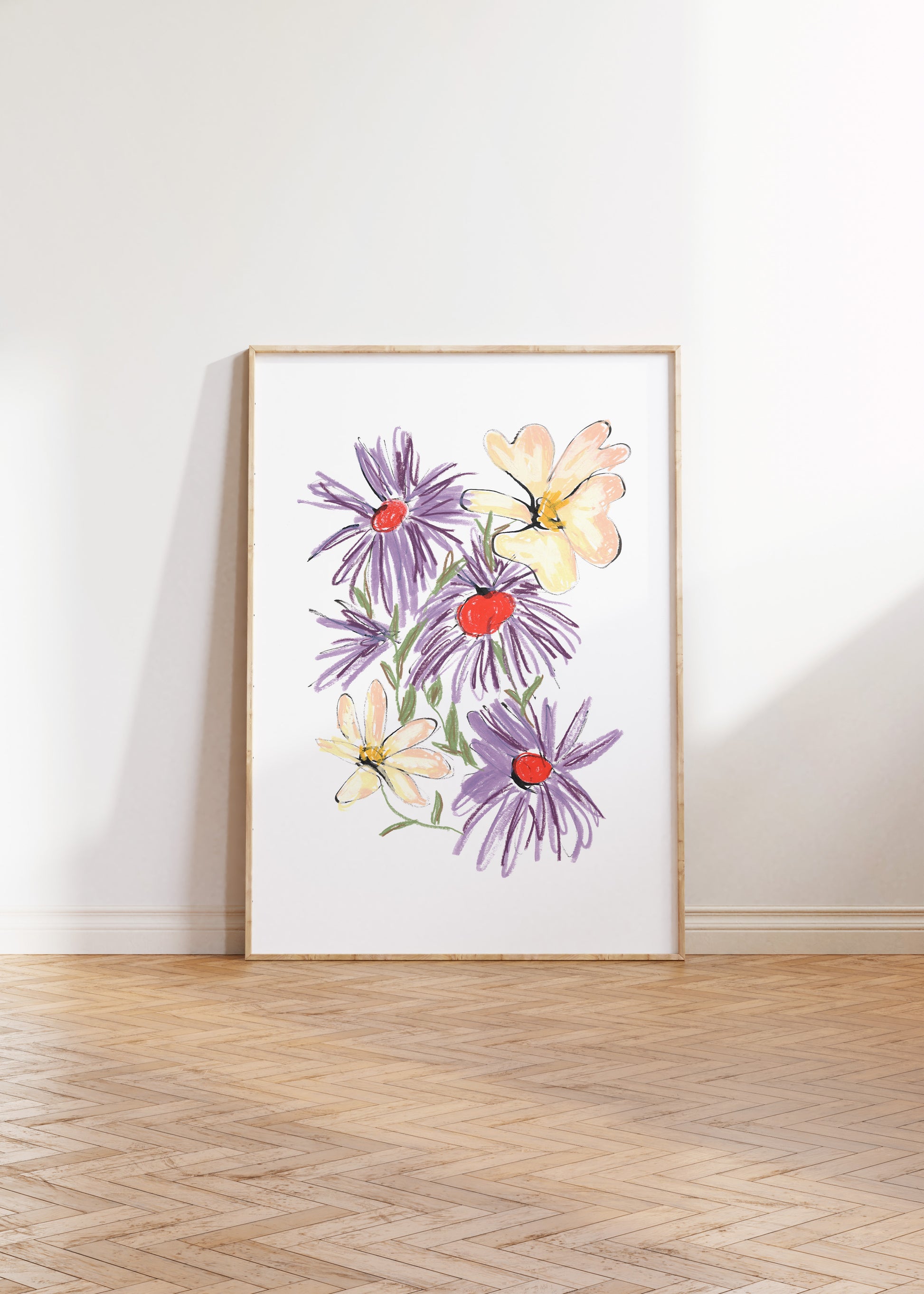 Aster and English Rose Print 5