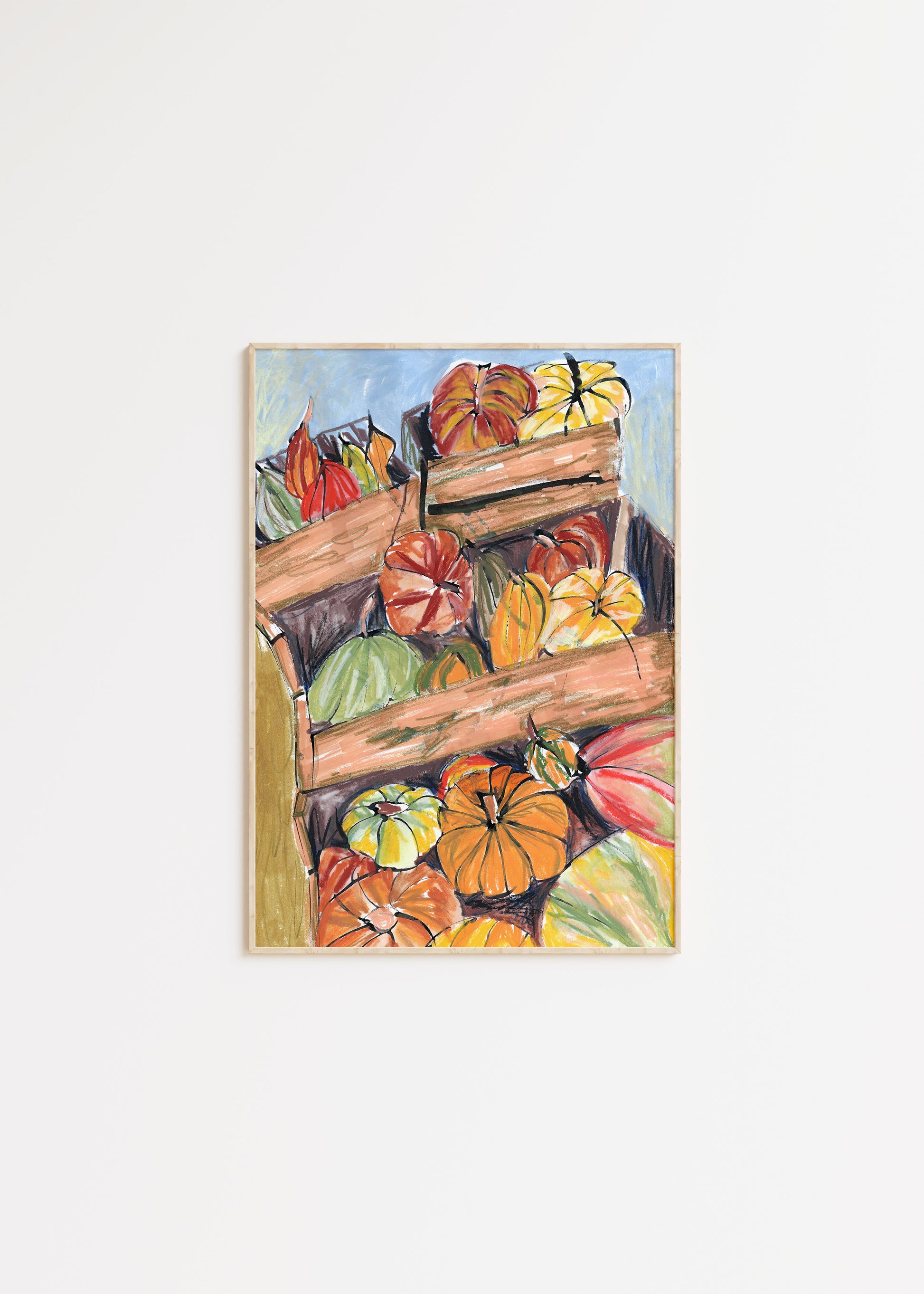 October Pumpkins Art Print 1