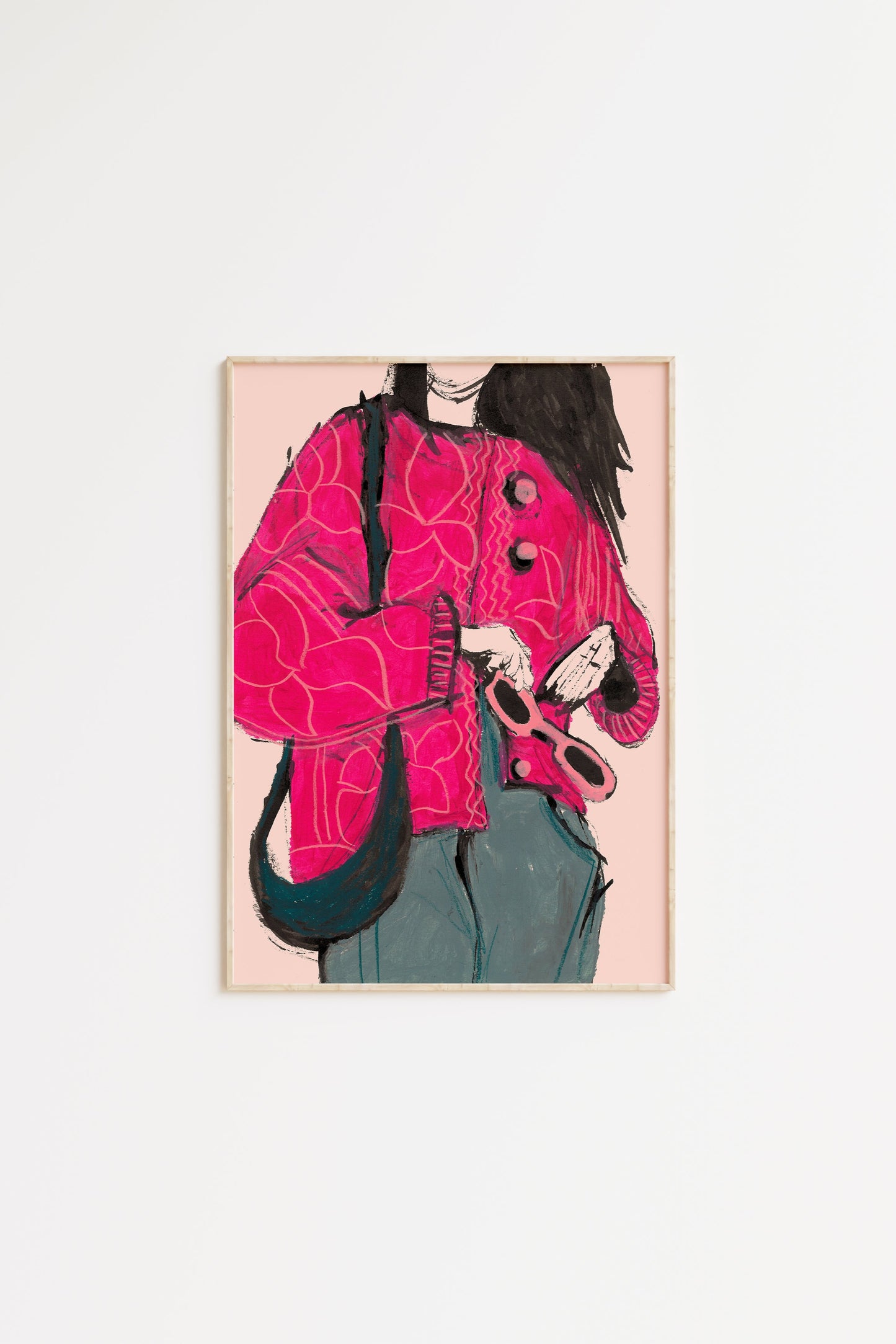 Pink Floral Jacket Print