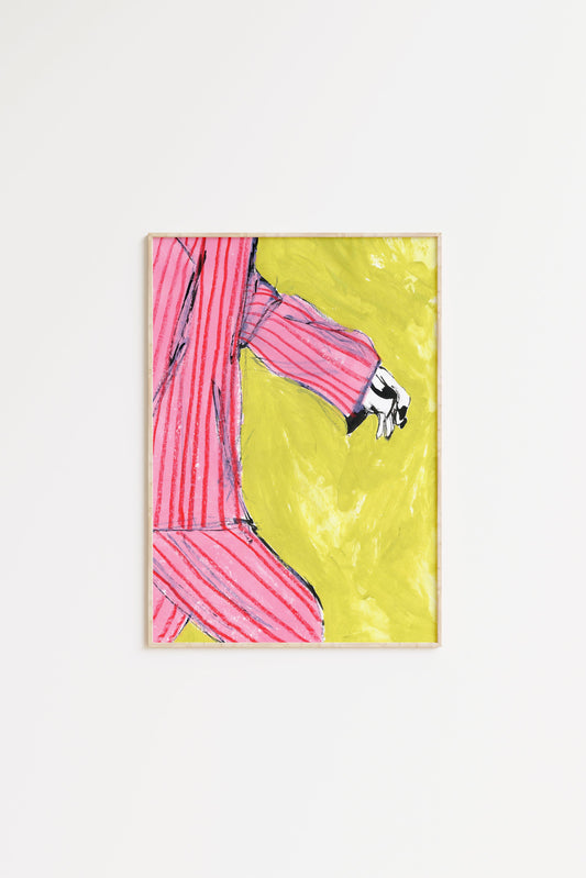 Pink Pyjama In Motion Print