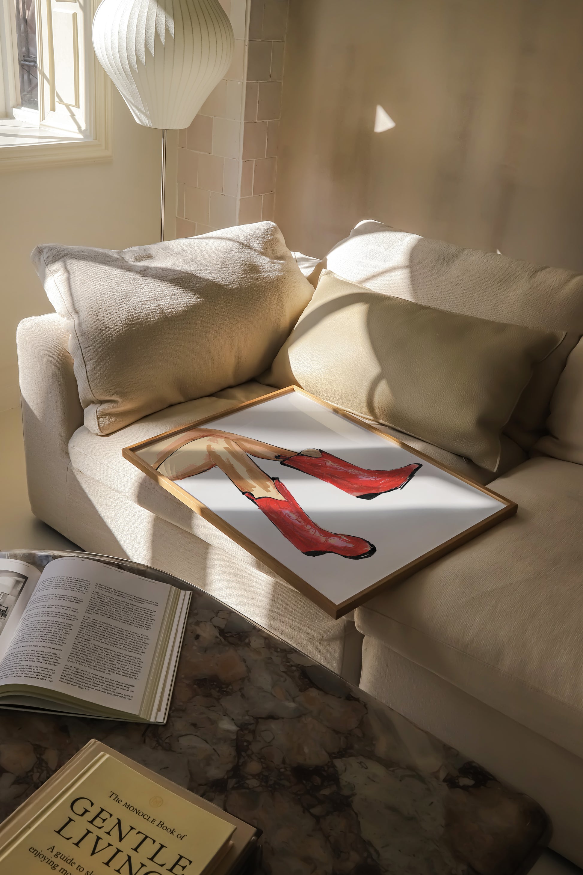 Red Cowboy Boots Print 2