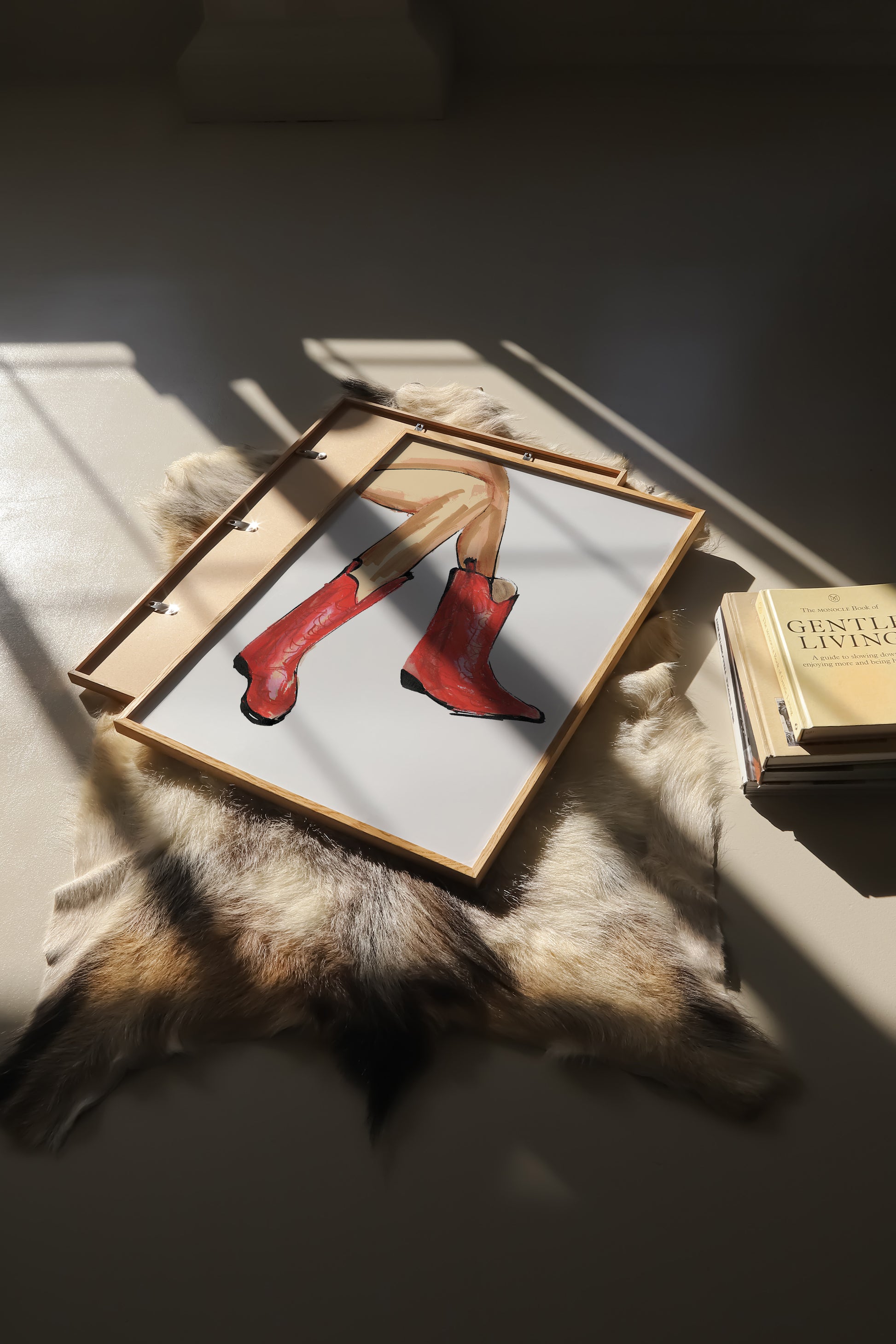 Red Cowboy Boots Print 3