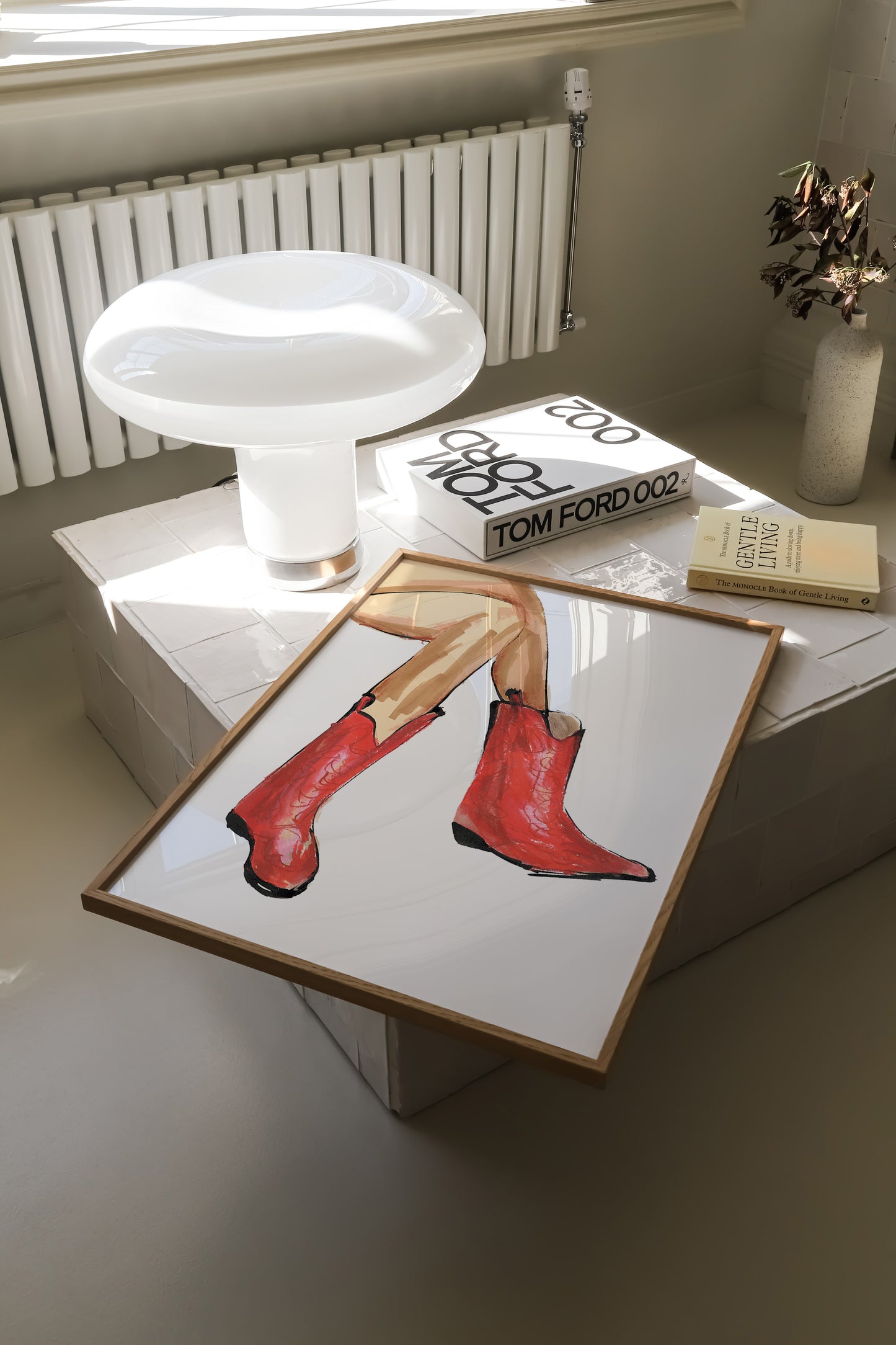 Red Cowboy Boots Print 6