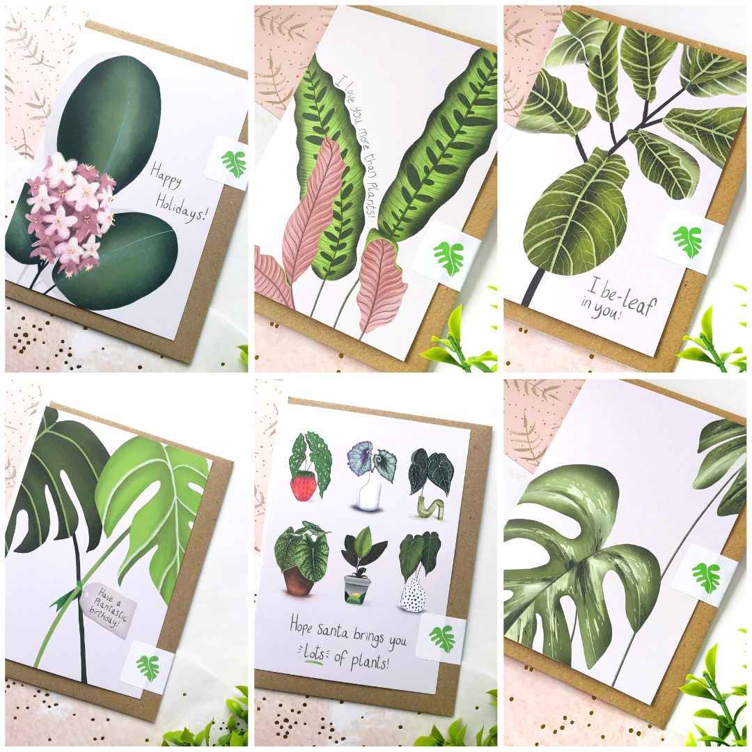 Plant Leaf Silver Plated Keyring Letterbox Gift Set