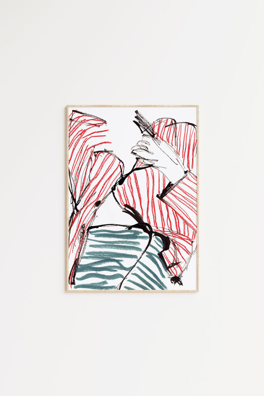 Abstract Striped Pyjama Print
