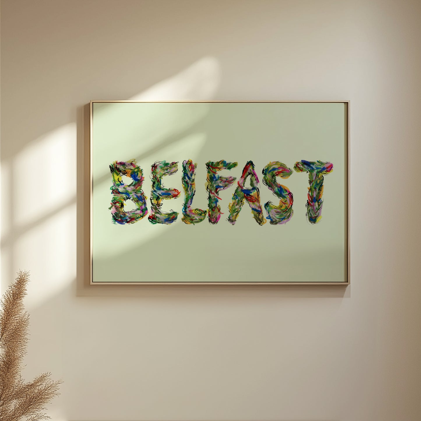 Belfast Floral Typography Print 2