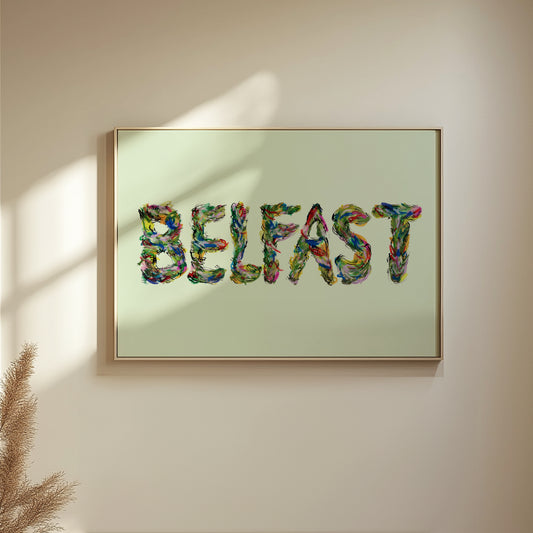 Belfast Floral Typography Print 2