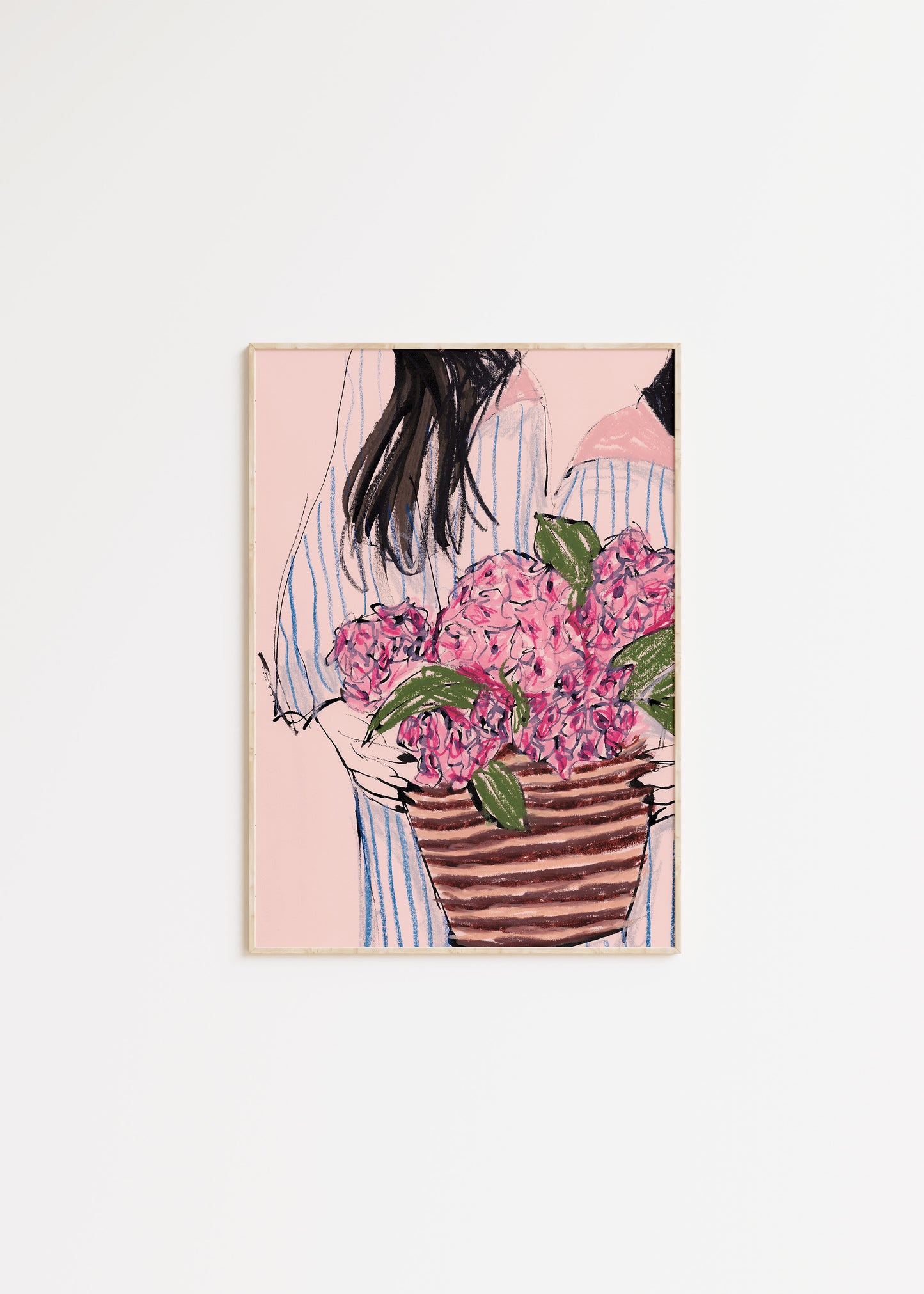 Pink Hydrangeas Print 1