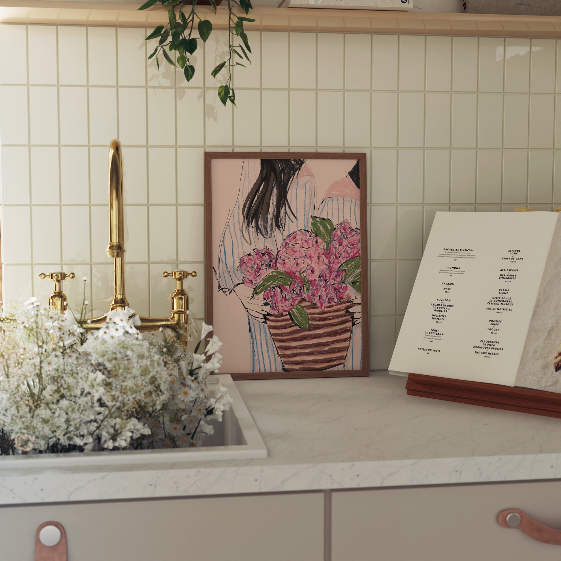 Pink Hydrangeas Print 3