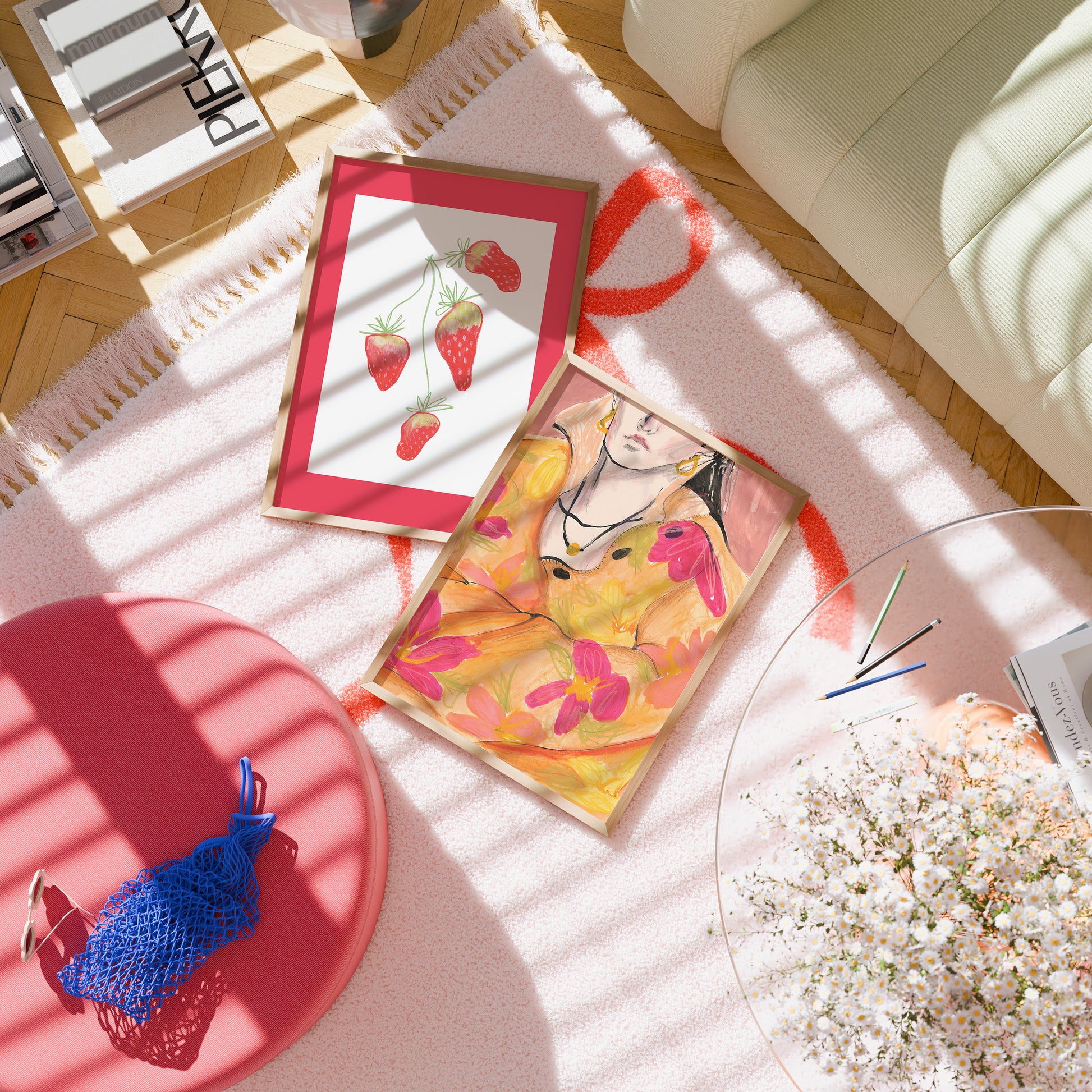 Strawberry Illustration Print 4