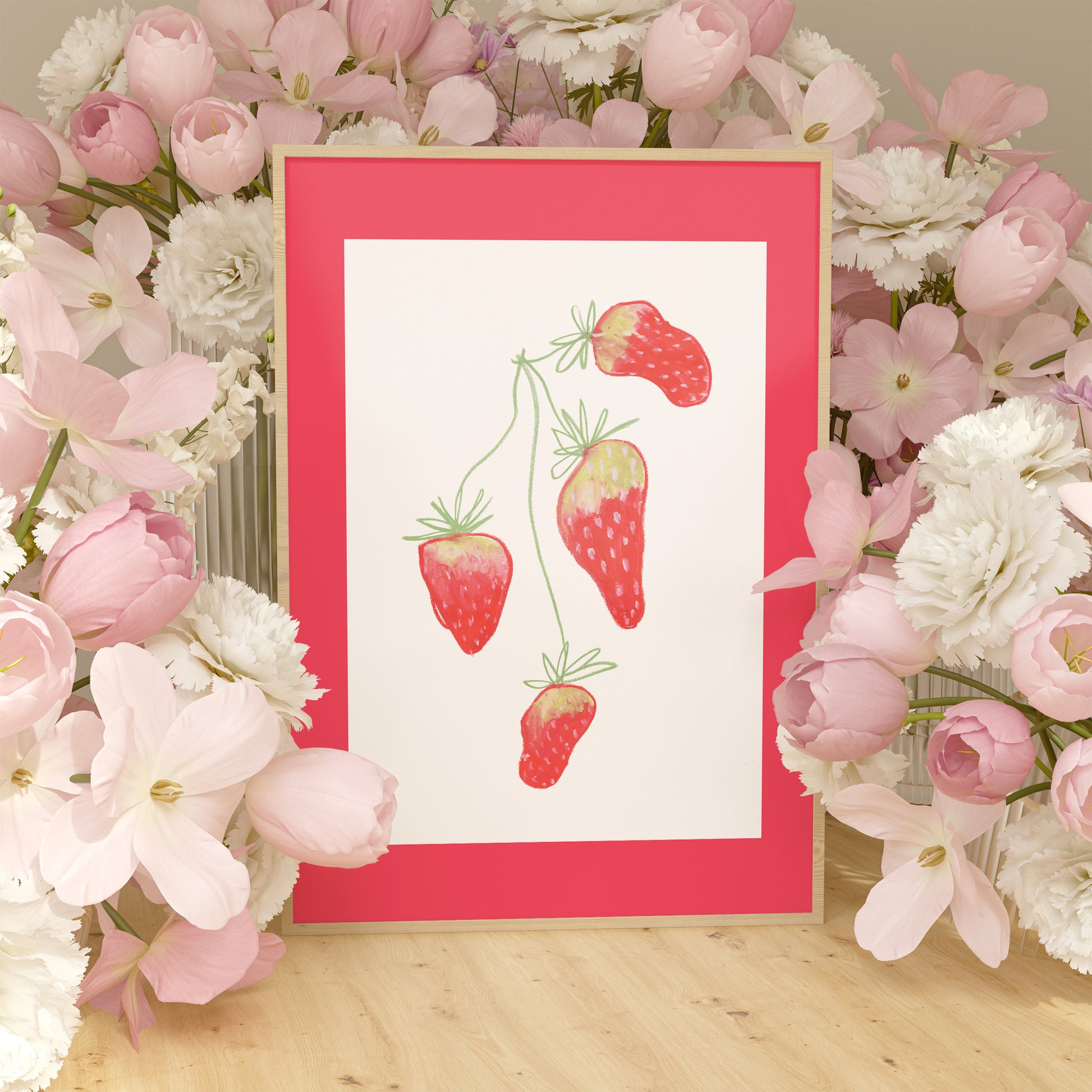Strawberry Illustration Print 3