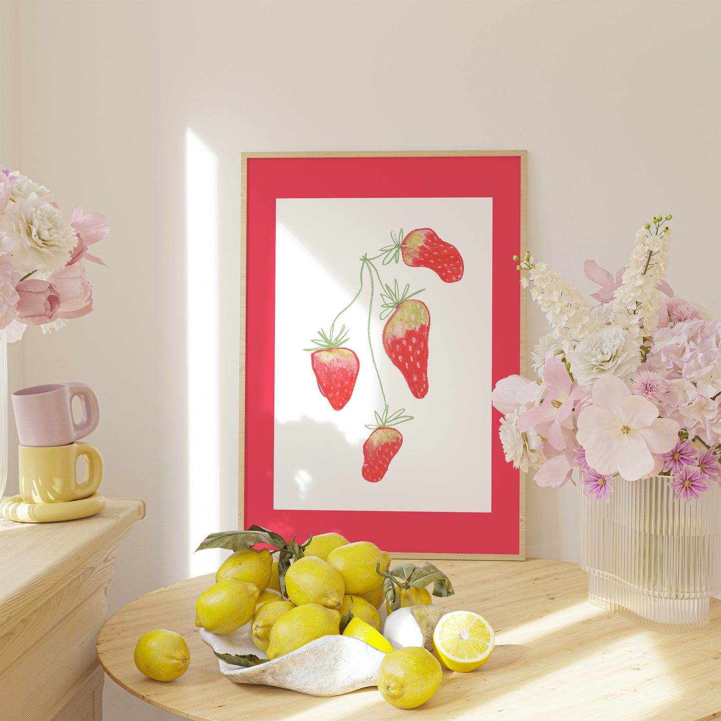 Strawberry Illustration Print 2