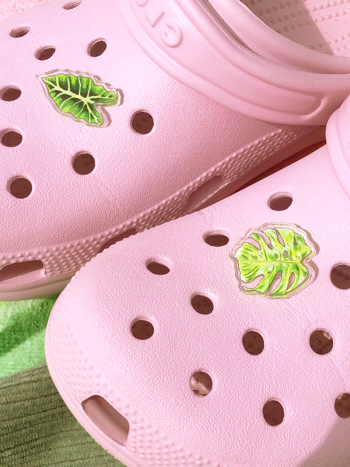 Bright Monstera Deliciosa Shoe Charm