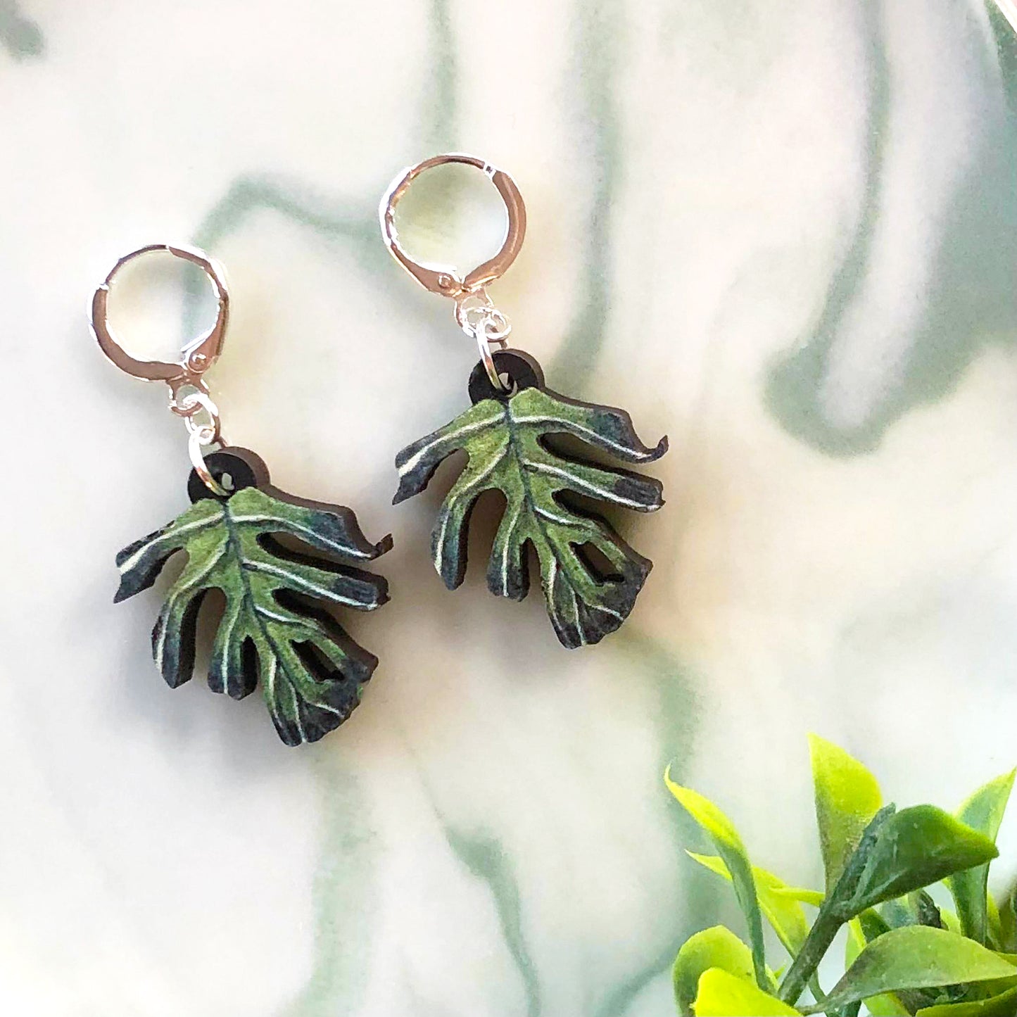 Monstera Deliciosa Earrings