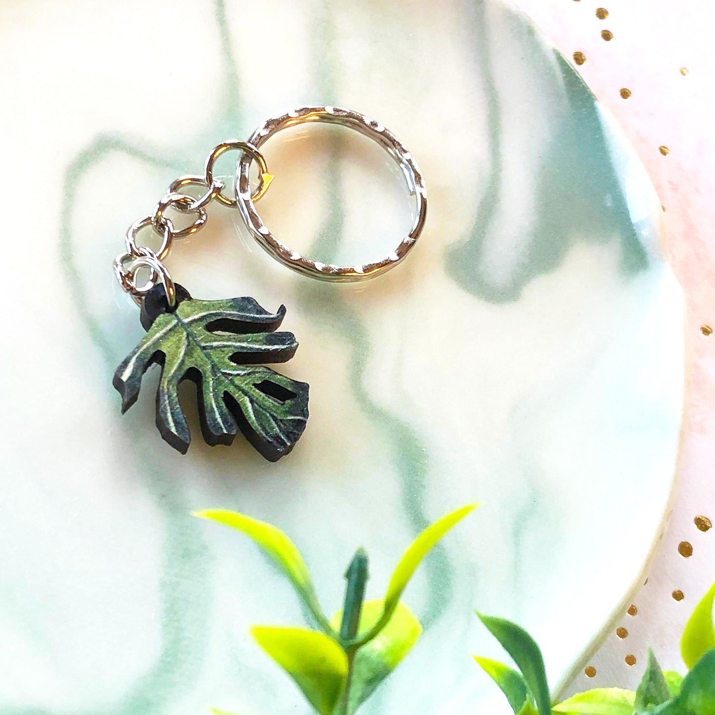 Monstera Deliciosa Keyring
