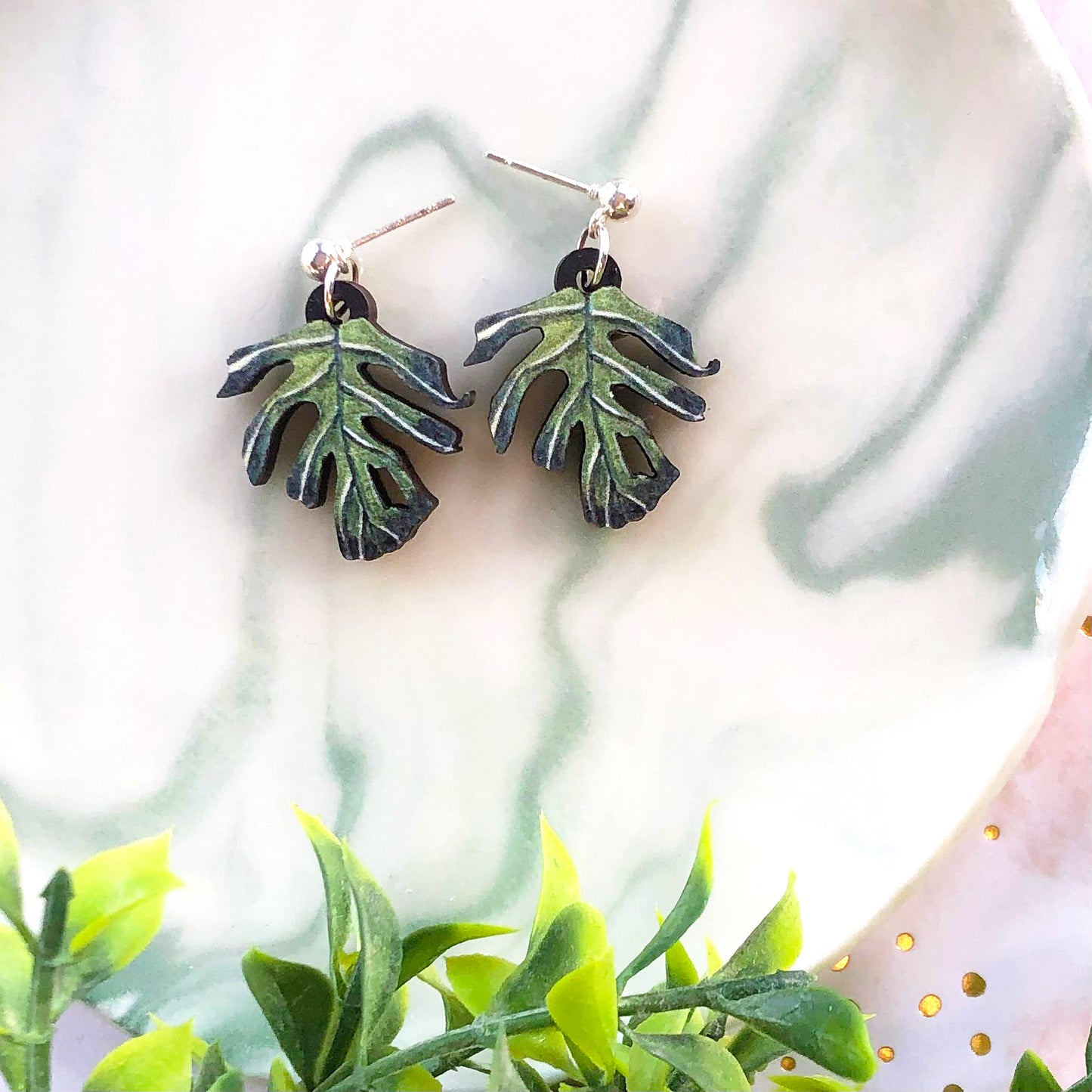 Monstera Deliciosa Earrings