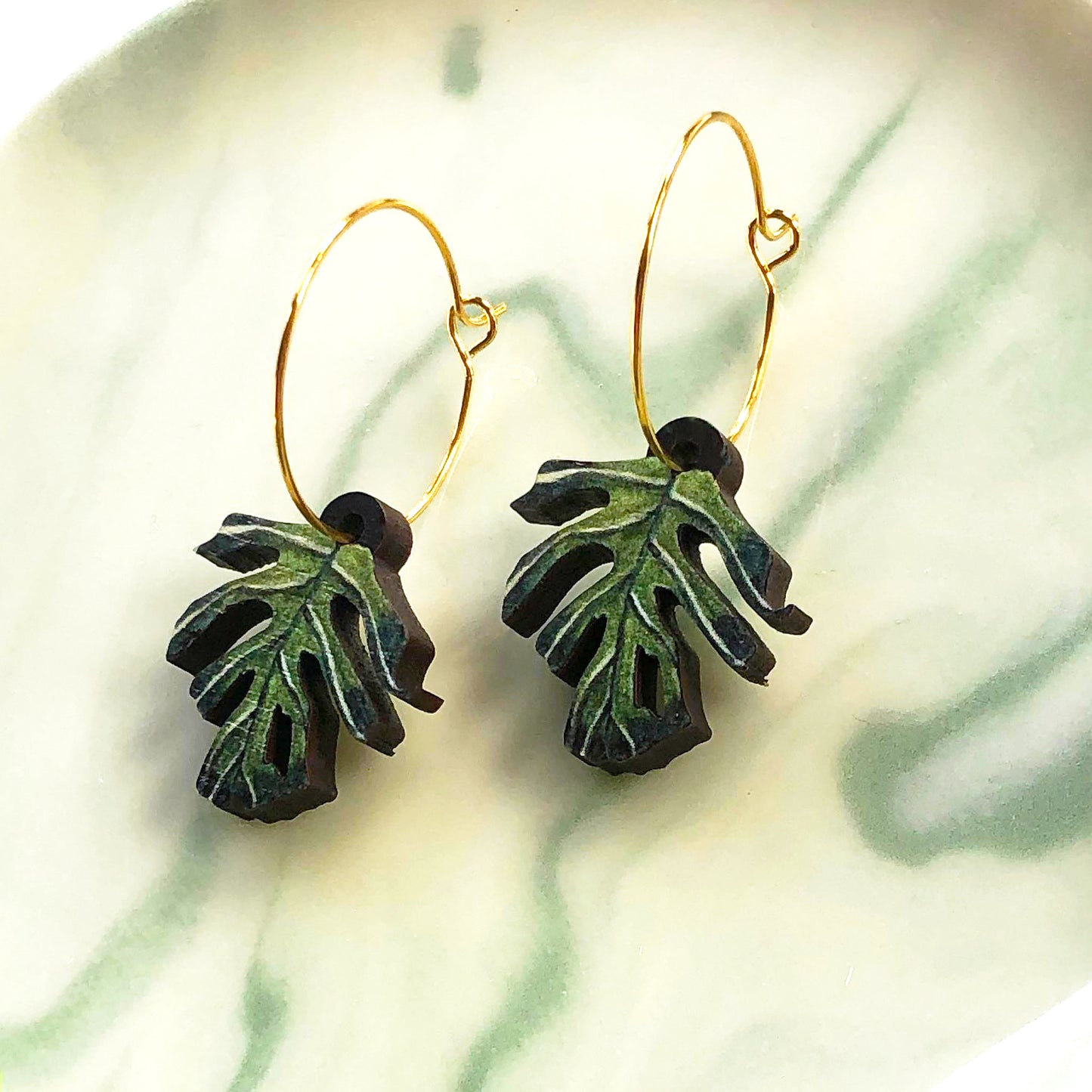 Monstera Deliciosa Earrings