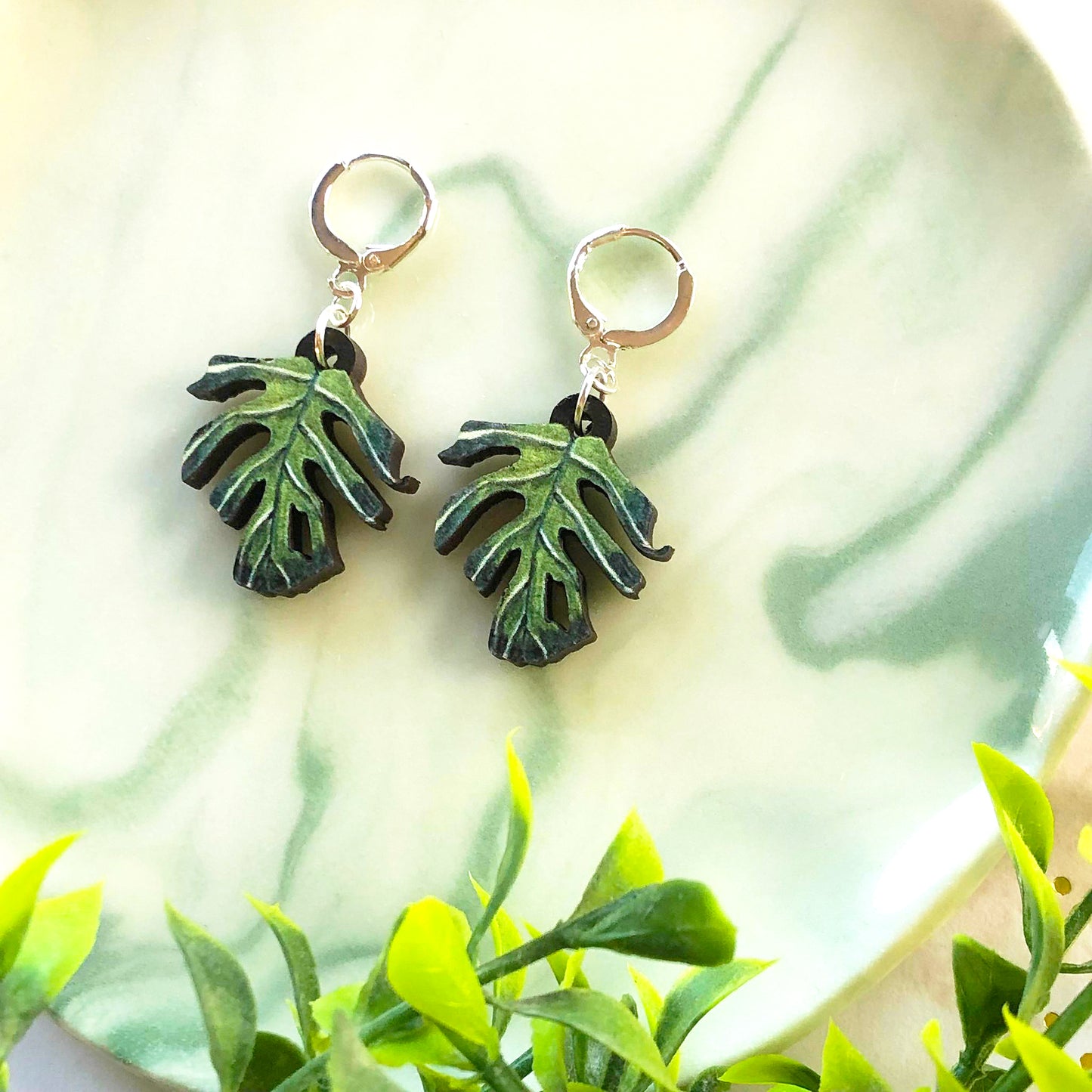 Monstera Deliciosa Earrings