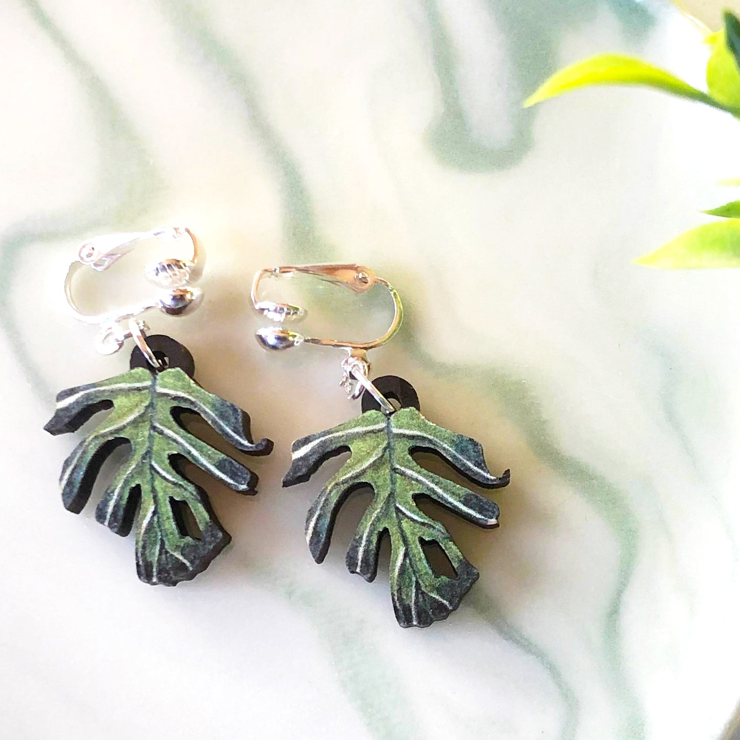 Monstera Deliciosa Earrings