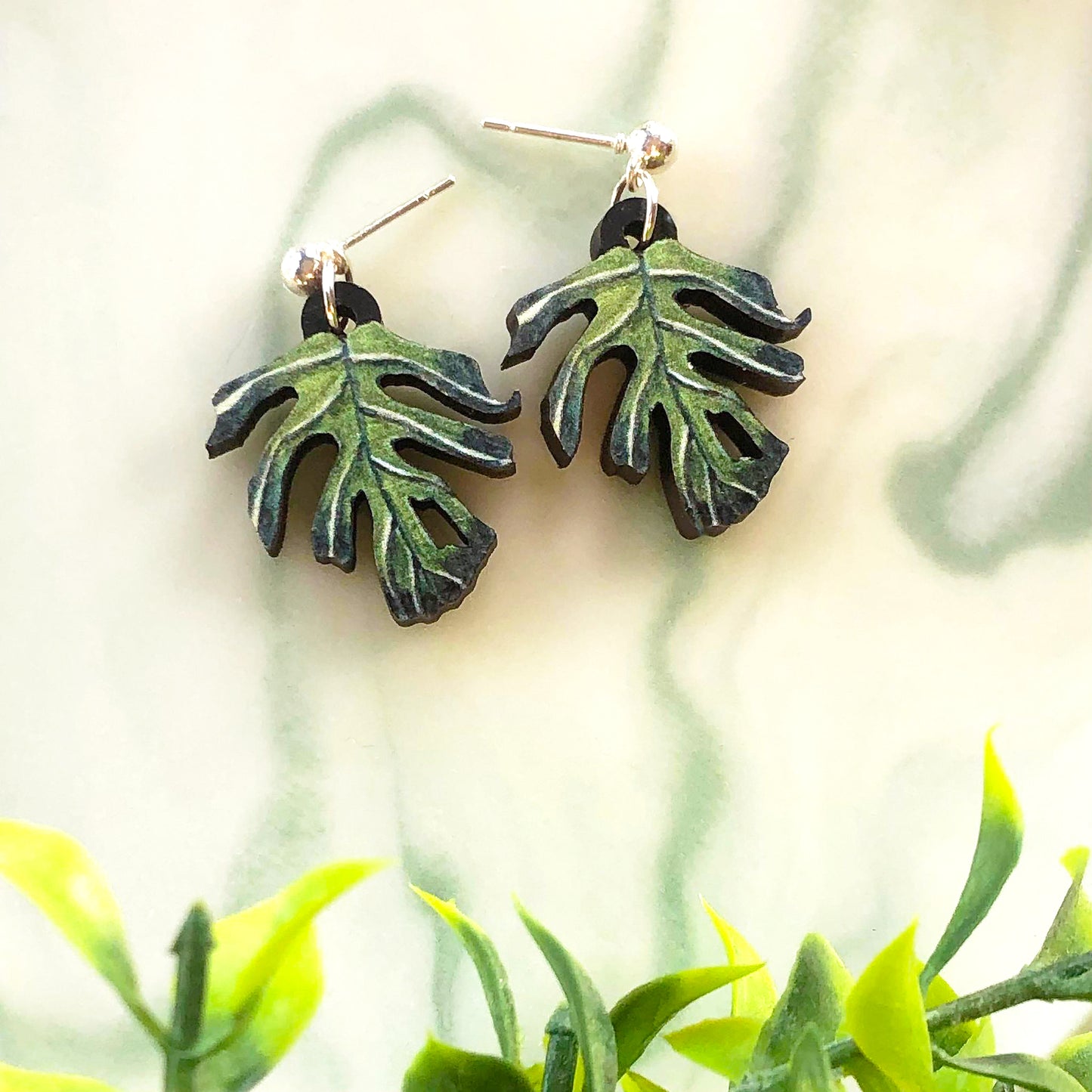 Monstera Deliciosa Earrings