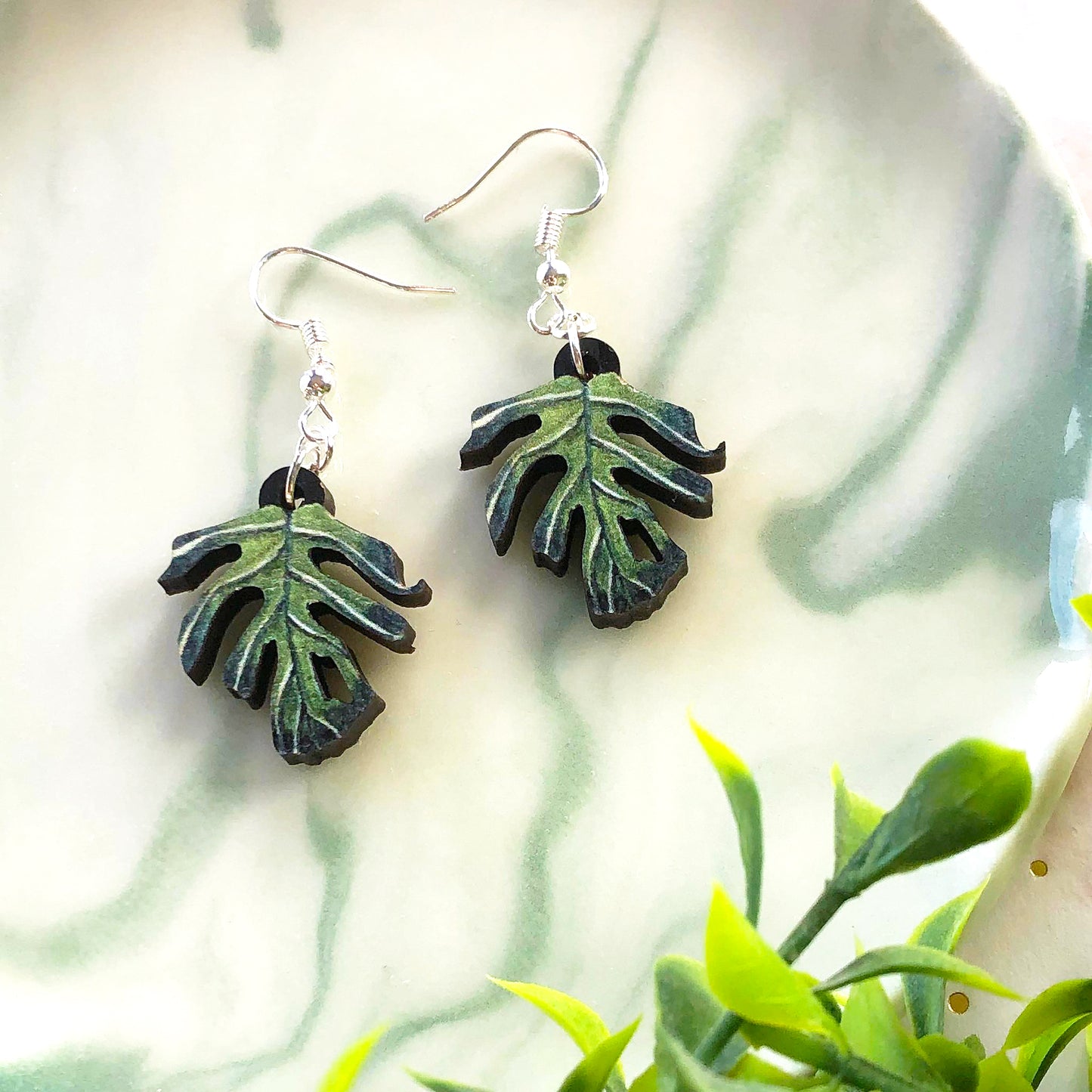 Monstera Deliciosa Earrings
