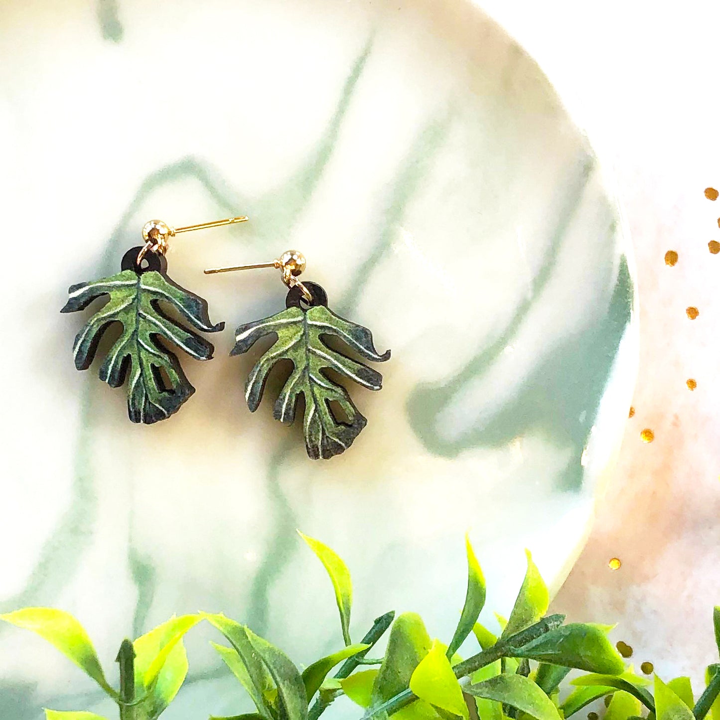 Monstera Deliciosa Earrings
