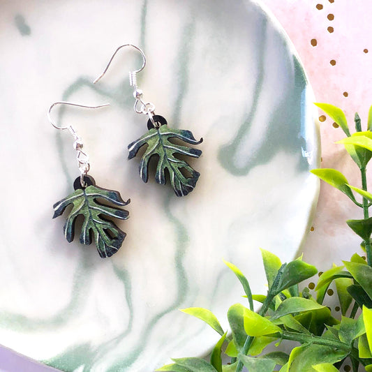 Monstera Deliciosa Earrings