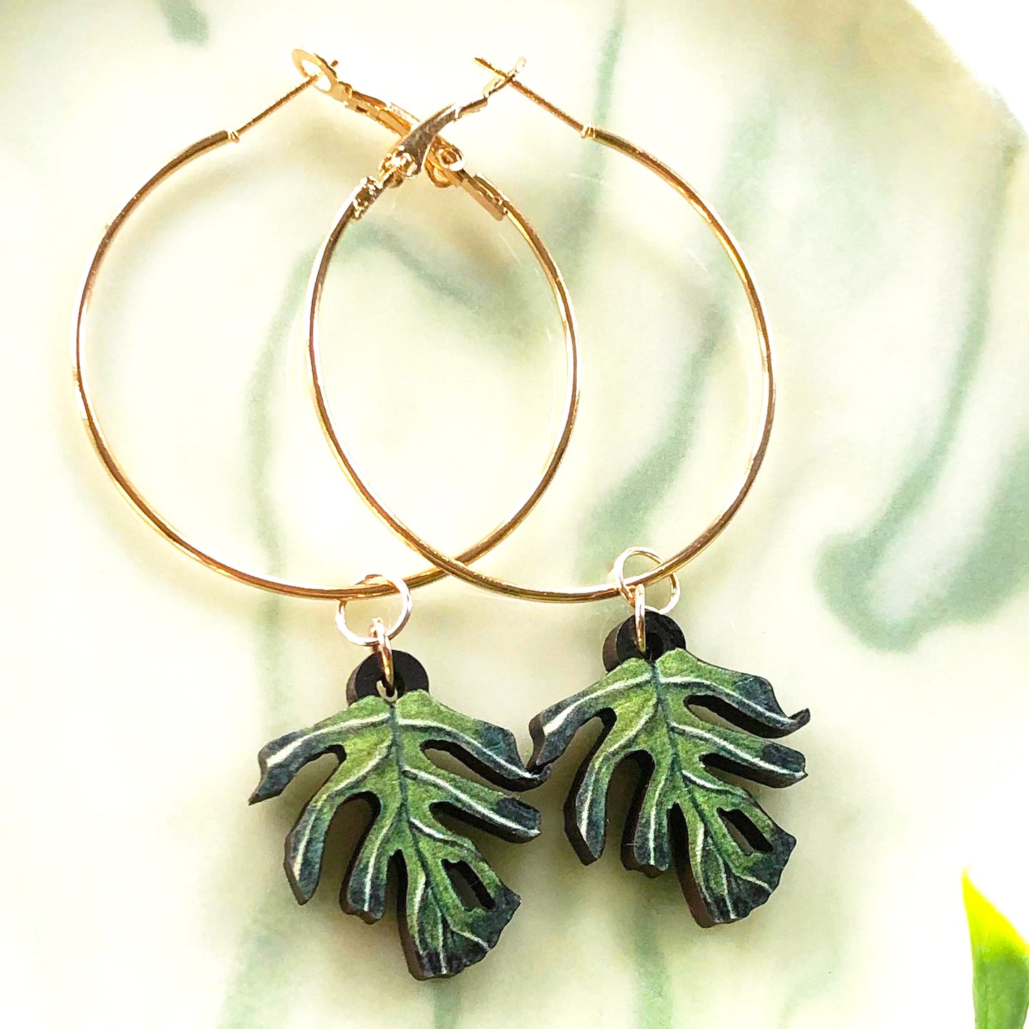 Monstera Deliciosa Earrings