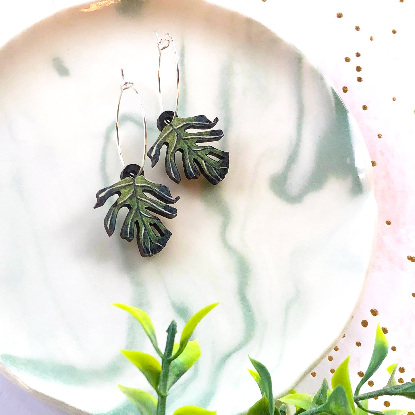 Monstera Deliciosa Earrings