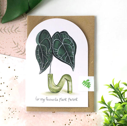 For My Favourite Plant Parent Arched Card