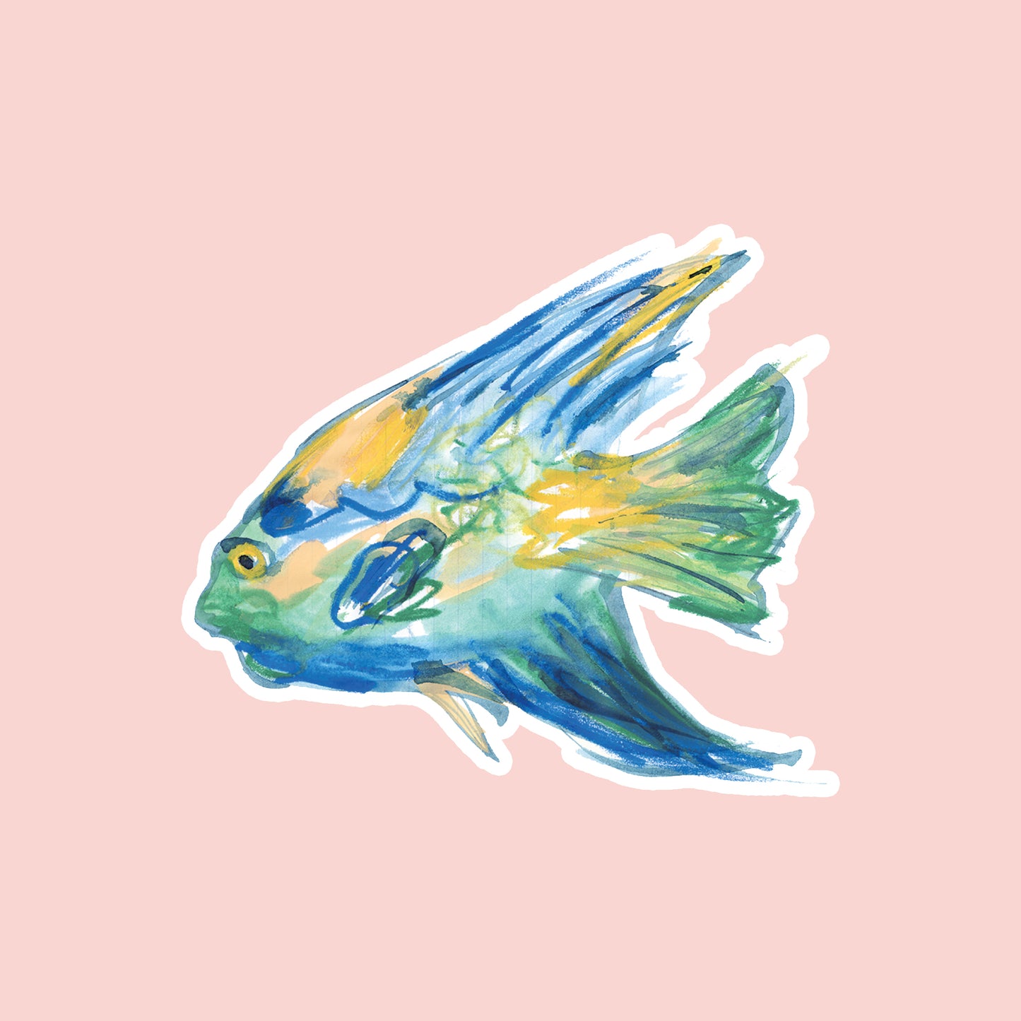 Angel Fish Vinyl Sticker