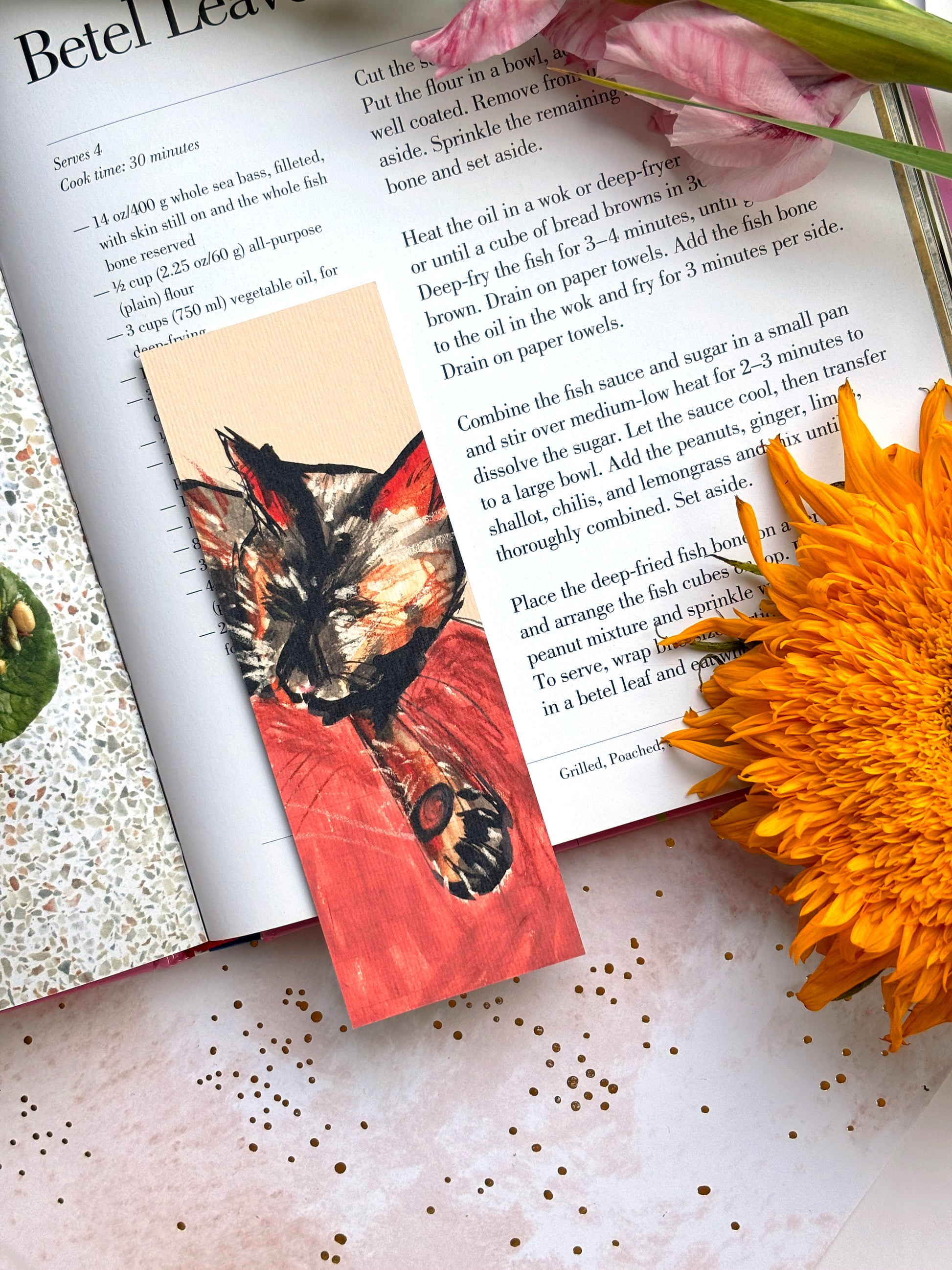 Cats Illustrated Double Sided Bookmark