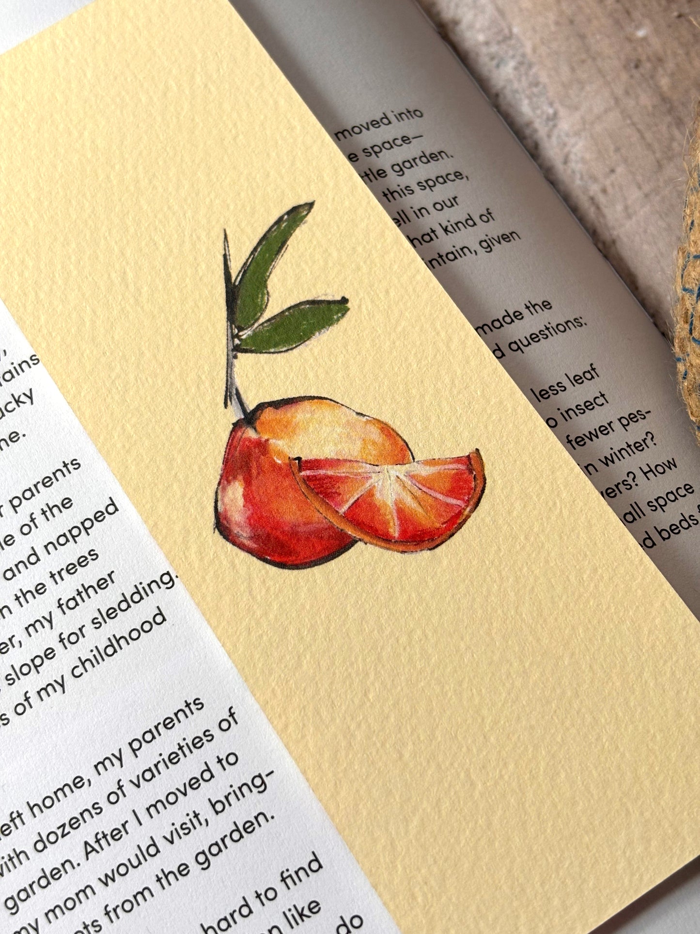 Oranges Double Sided Bookmark