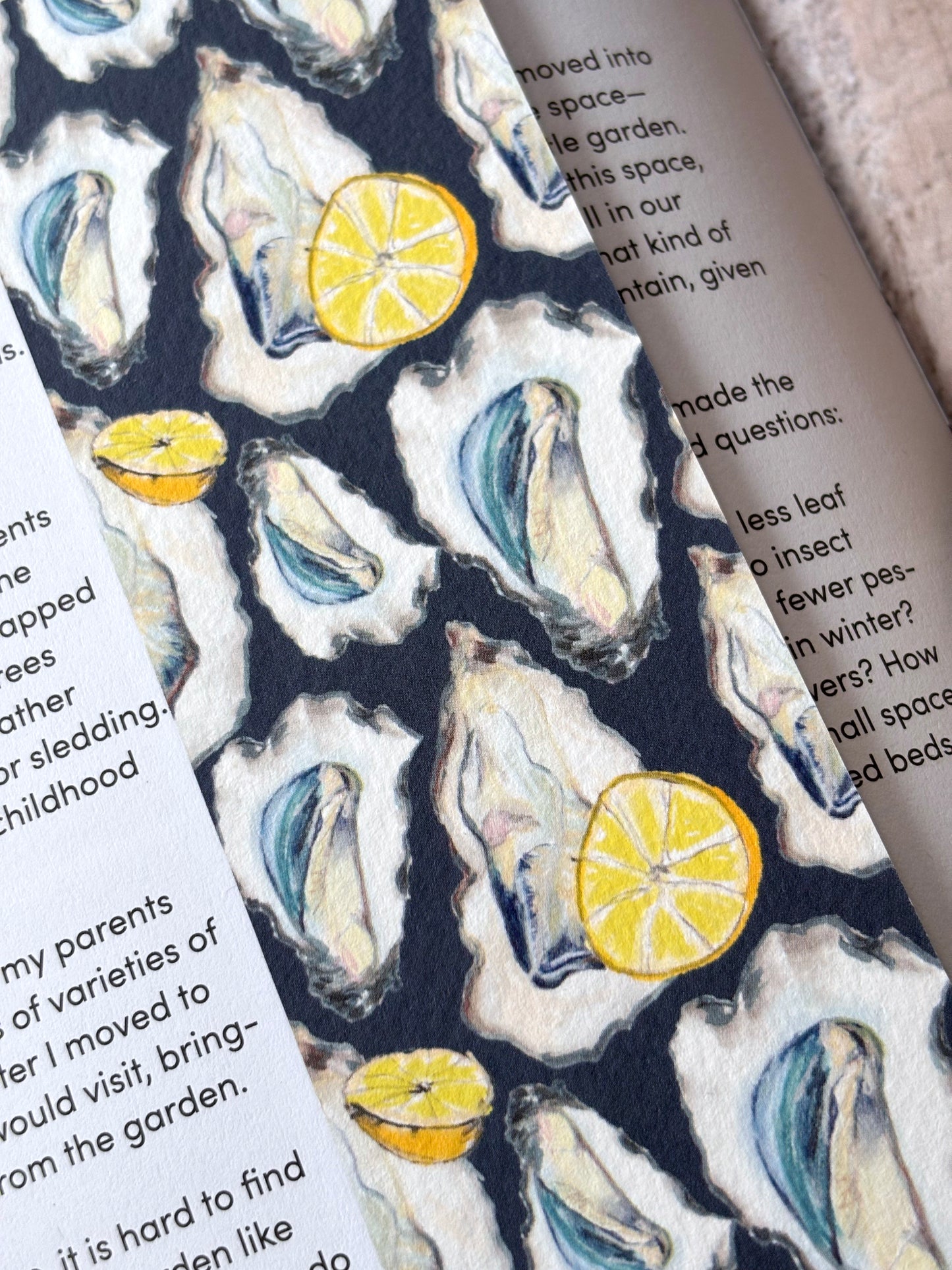 Oysters Double Sided Bookmark