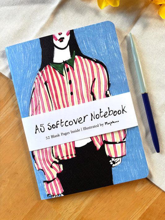 Striped Red Shirt A5 Softcover Notebook