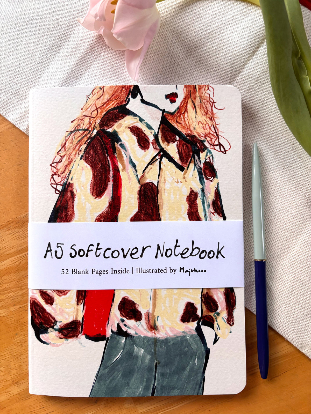 Cow Print Jacket A5 Softcover Notebook