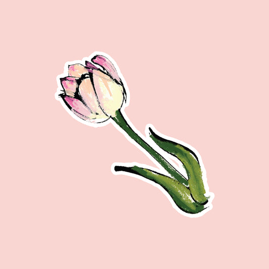 Purple Tulip Sticker