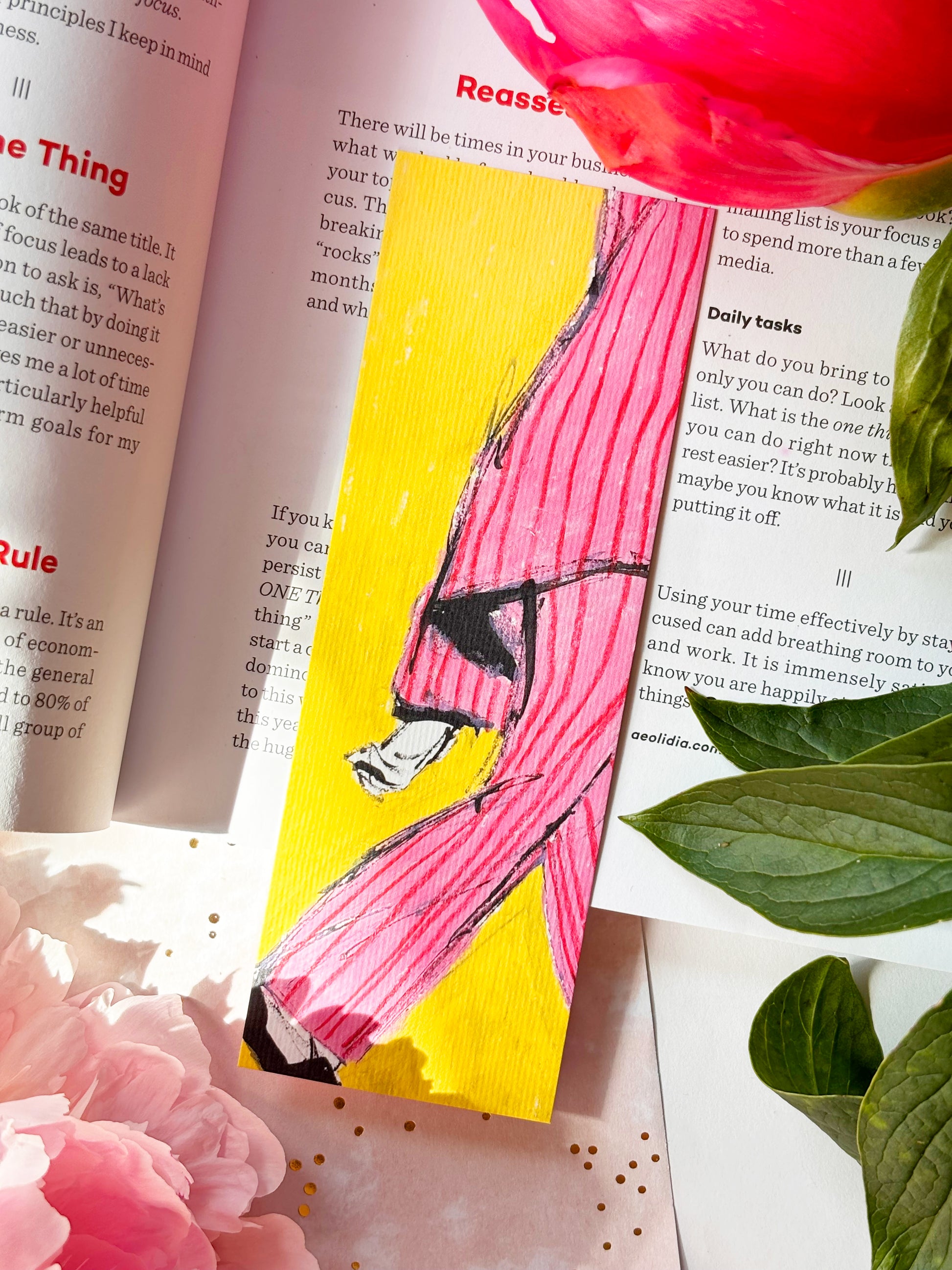 Striped Pyjama Illustrated Double Sided Bookmark