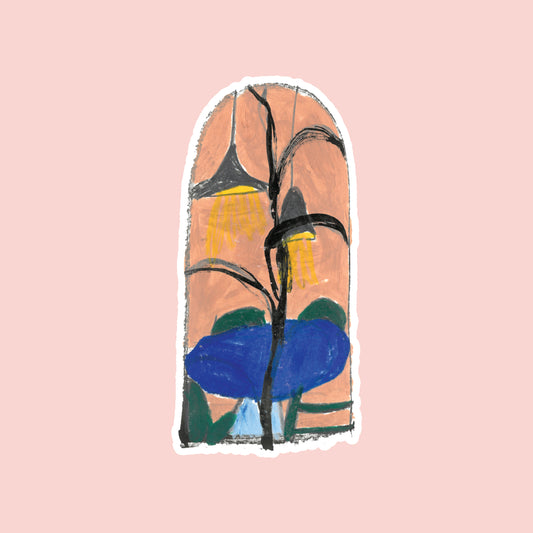Blue Window Sticker
