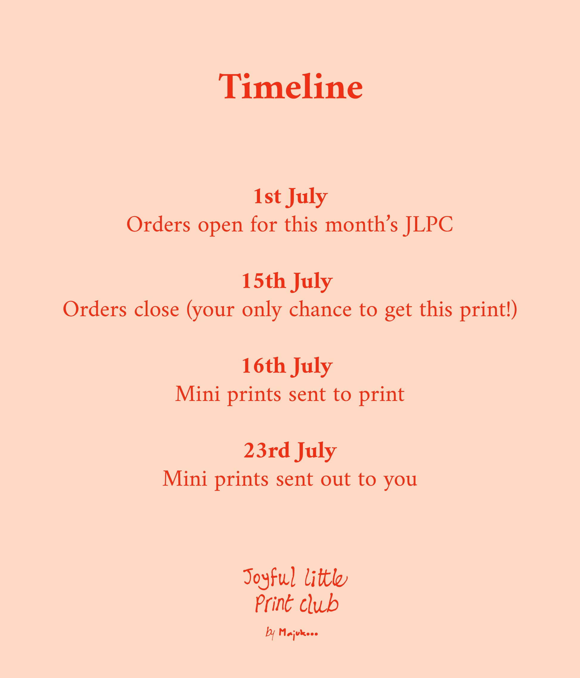 Joyful little print club timeline