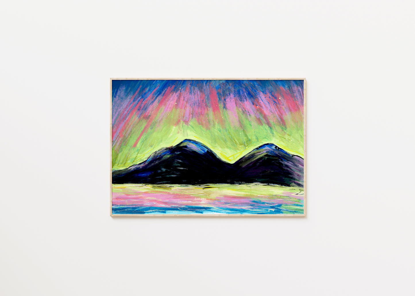 Northern Lights Over The Mourne Mountains Print 1