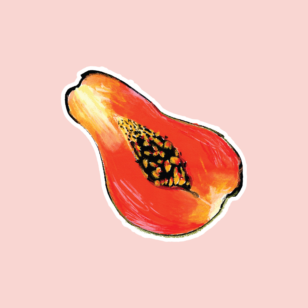 Papaya Sticker