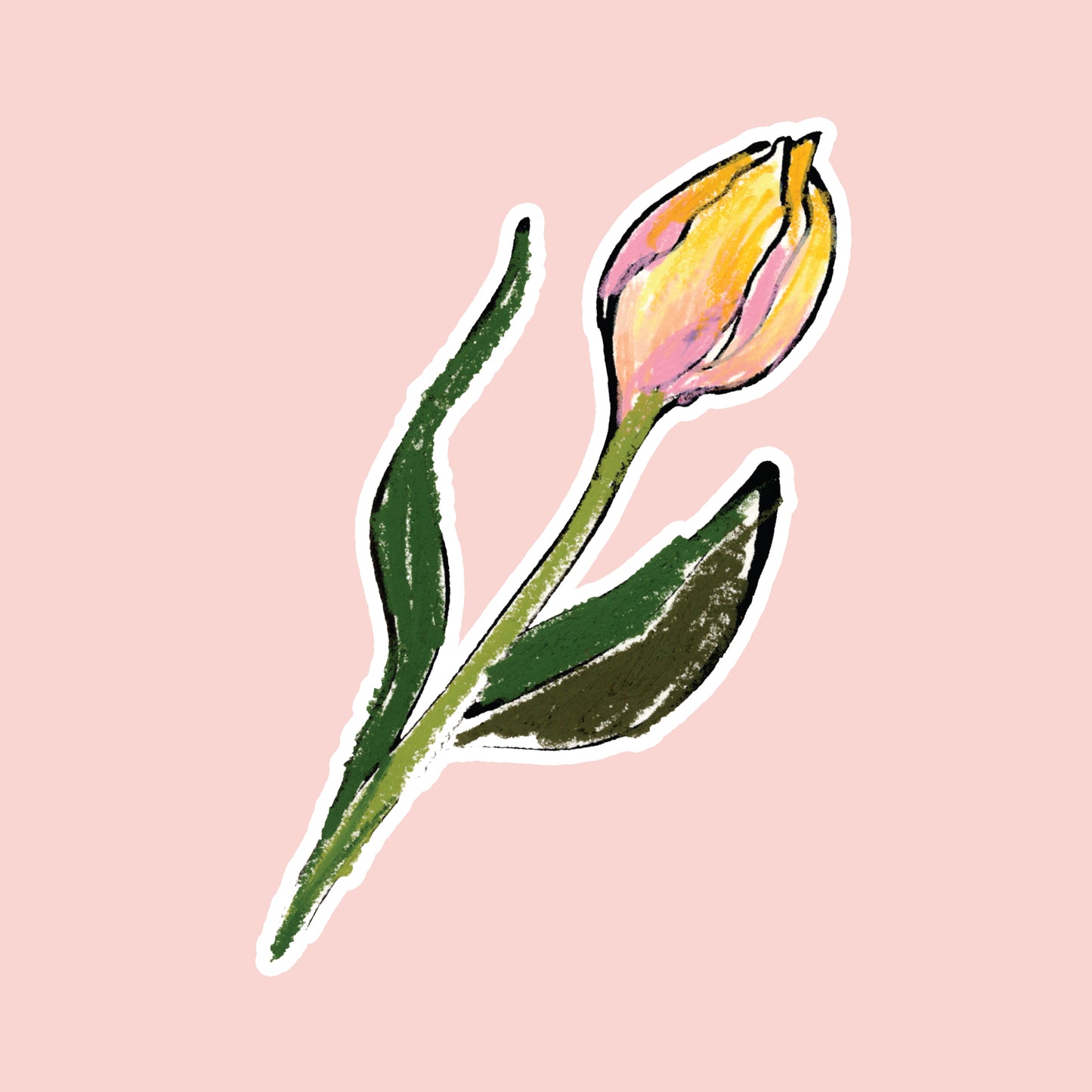 Yellow Tulip Sticker