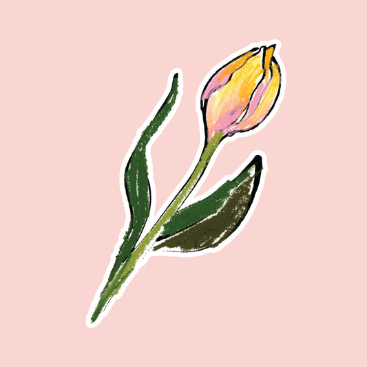 Yellow Tulip Sticker