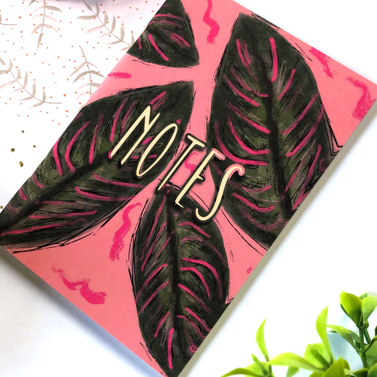 Pink Calathea Pocket Notebook